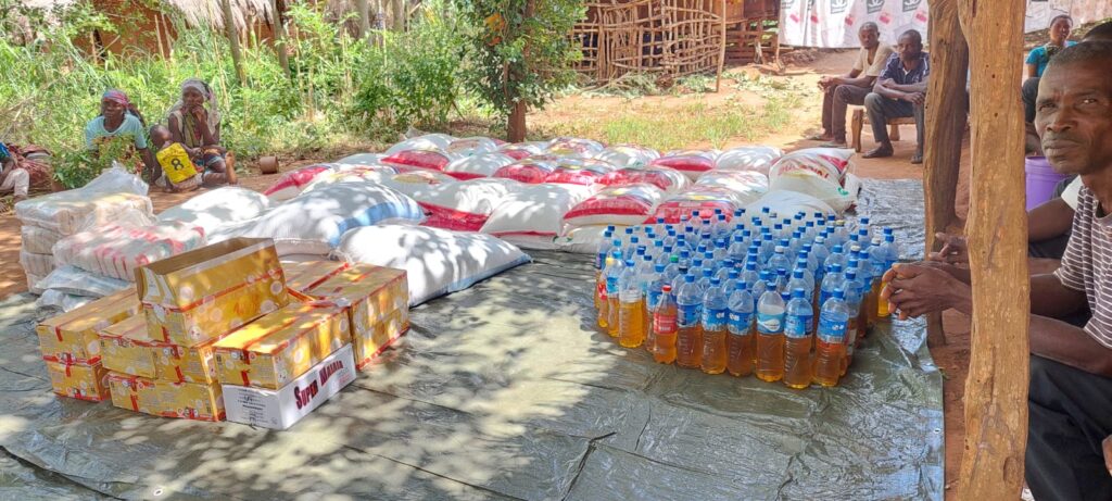 Voedselhulp voor de intern ontheemden in cabo delgado, mozambique © acn