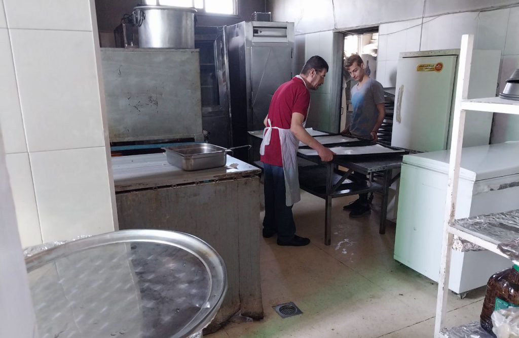 De keuken in de St. Jozefskerk in Dwel'a, Damascus, Syrië