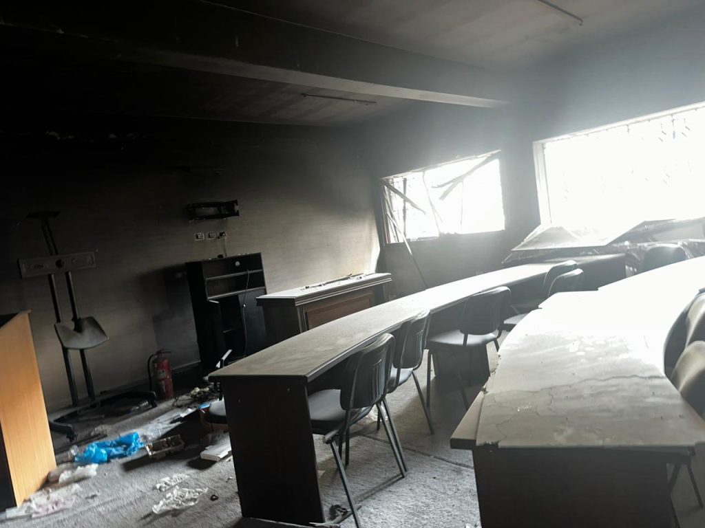 Gaza, school van de Zusters van de Rozenkrans na de bombardementen, december 2023