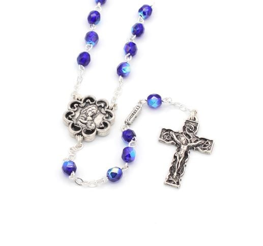 Blauwe paternoster maria lr