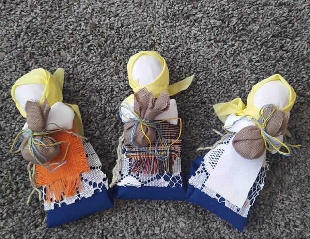 Traditionele oekraïense motanka-pop 1 Traditionele oekraïense motanka-pop.