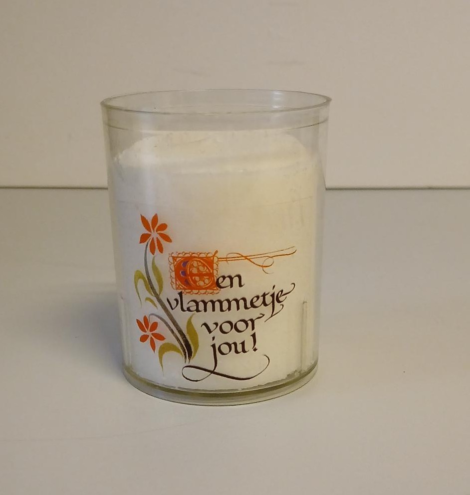 Kaarsje ‘een vlammetje voor jou’.