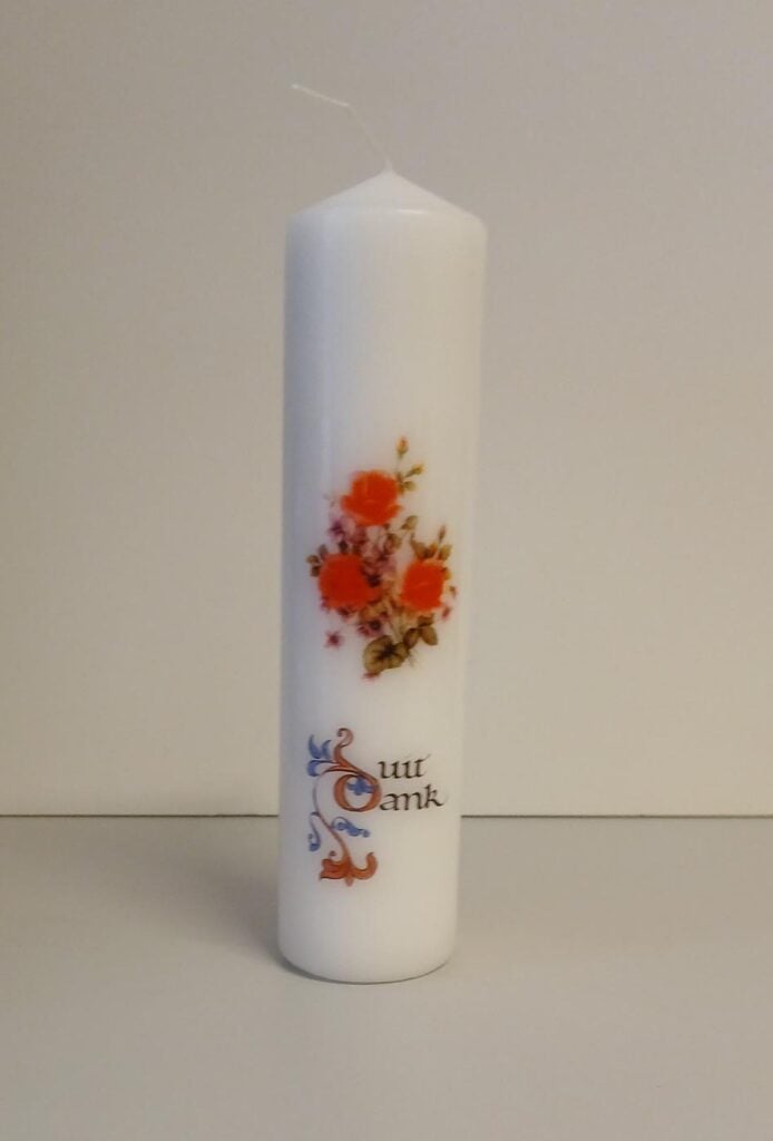 Gelegenheidskaars uit dank groot