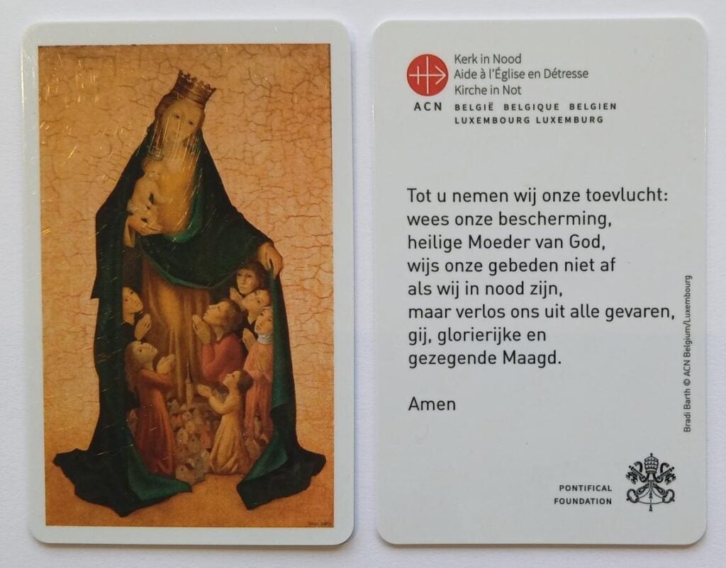 Gebedskaartje moeder gods nl 1