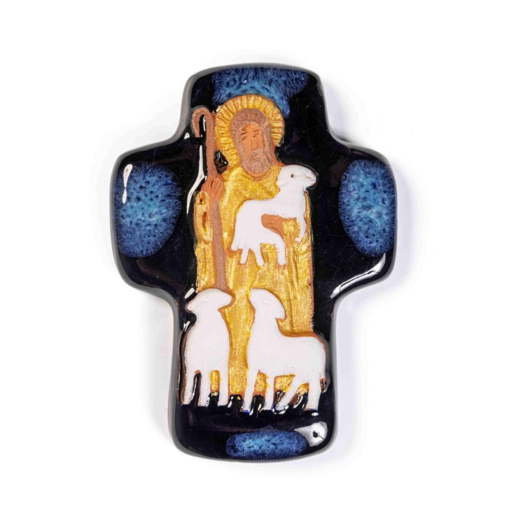 Kruis aardewerk goede herder lr